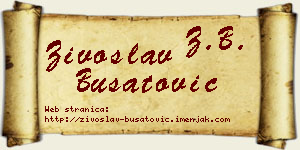 Živoslav Bušatović vizit kartica